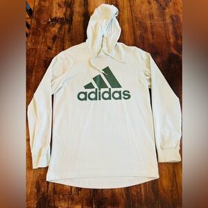 Light weight Adidas hoodie, brand new, never worn. Heavy t-shirt material.